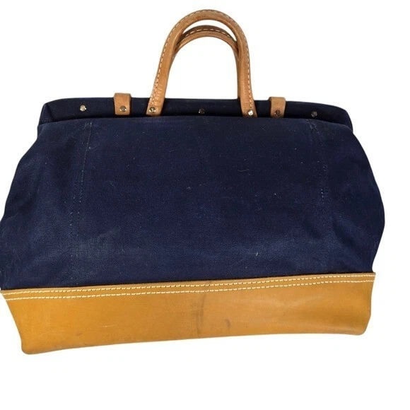 Heritage кожи Co Mason синий холст кожаная сумка доктор - Изображение 2 из 4