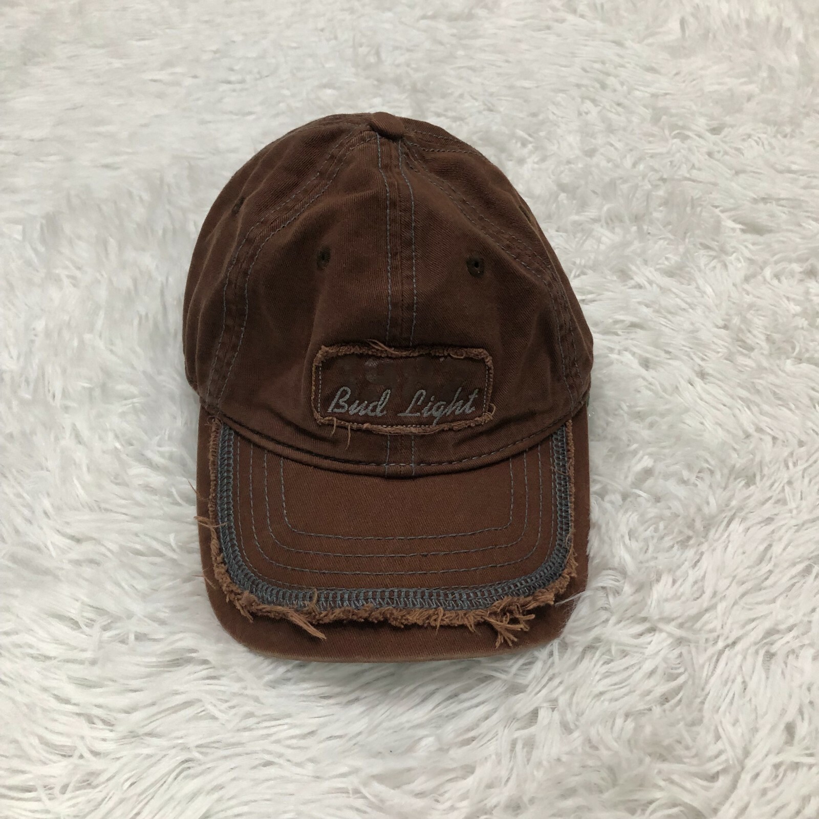 Bud Light Strapback Hat Cap Brown - image 1