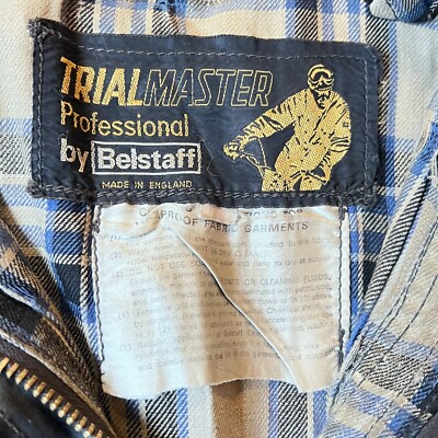 Vintage 60s Belstaff Trailmaster Men's Black Waxed Canvas Cotton