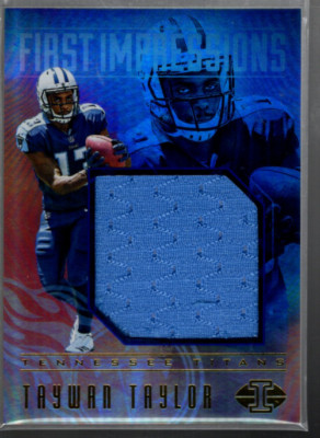 B4161- 2017 Panini Illusions Erste Eindrücke Erinnerungsstücke #19 Taywan Taylor