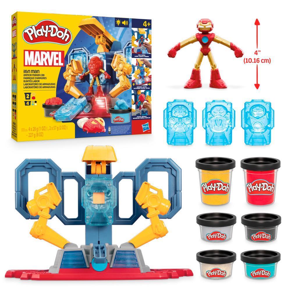 Игровой набор Play-Doh Marvel Iron Man Armor Maker Lab с фигуркой Железного человека