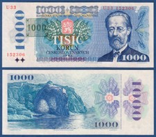 TSCHECHISCHE REPUBLIK / CZECH 1000 Korun (1993) UNC  P.3 b