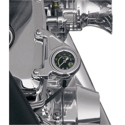 Uhren Druck Öl Für Harley-Davidson Twin Cam Oil Pressure Messgerät Kit Chrom - Bild 2 von 3