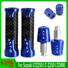 For Suzuki LTZ250 LT-Z250 LTZ400 Handlebar Grip Handle Bar End Cap Tire Valve