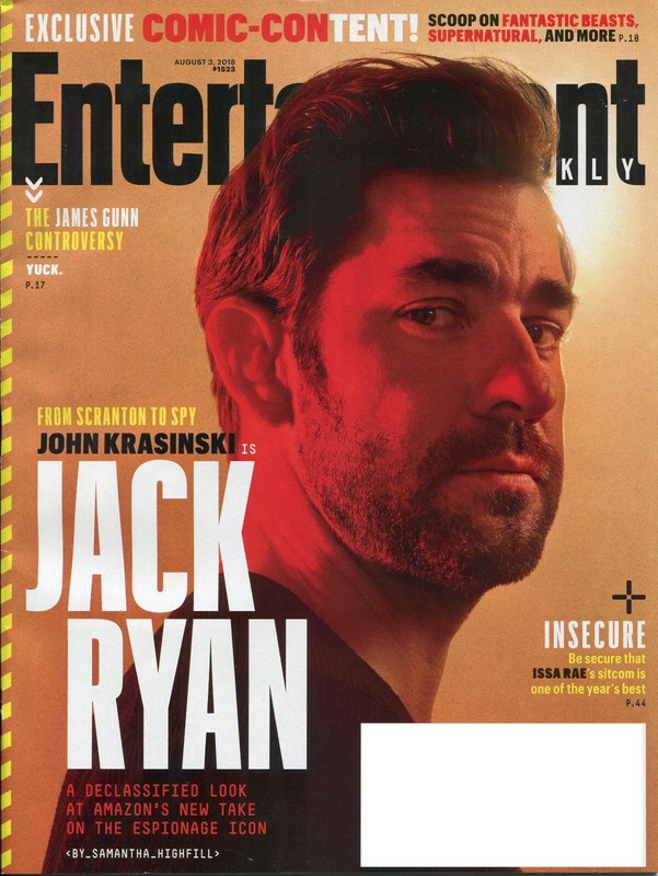 Entertainment Weekly Magazine 8-3-18 - Jack Ryan, John Krasinski, Issa Rae