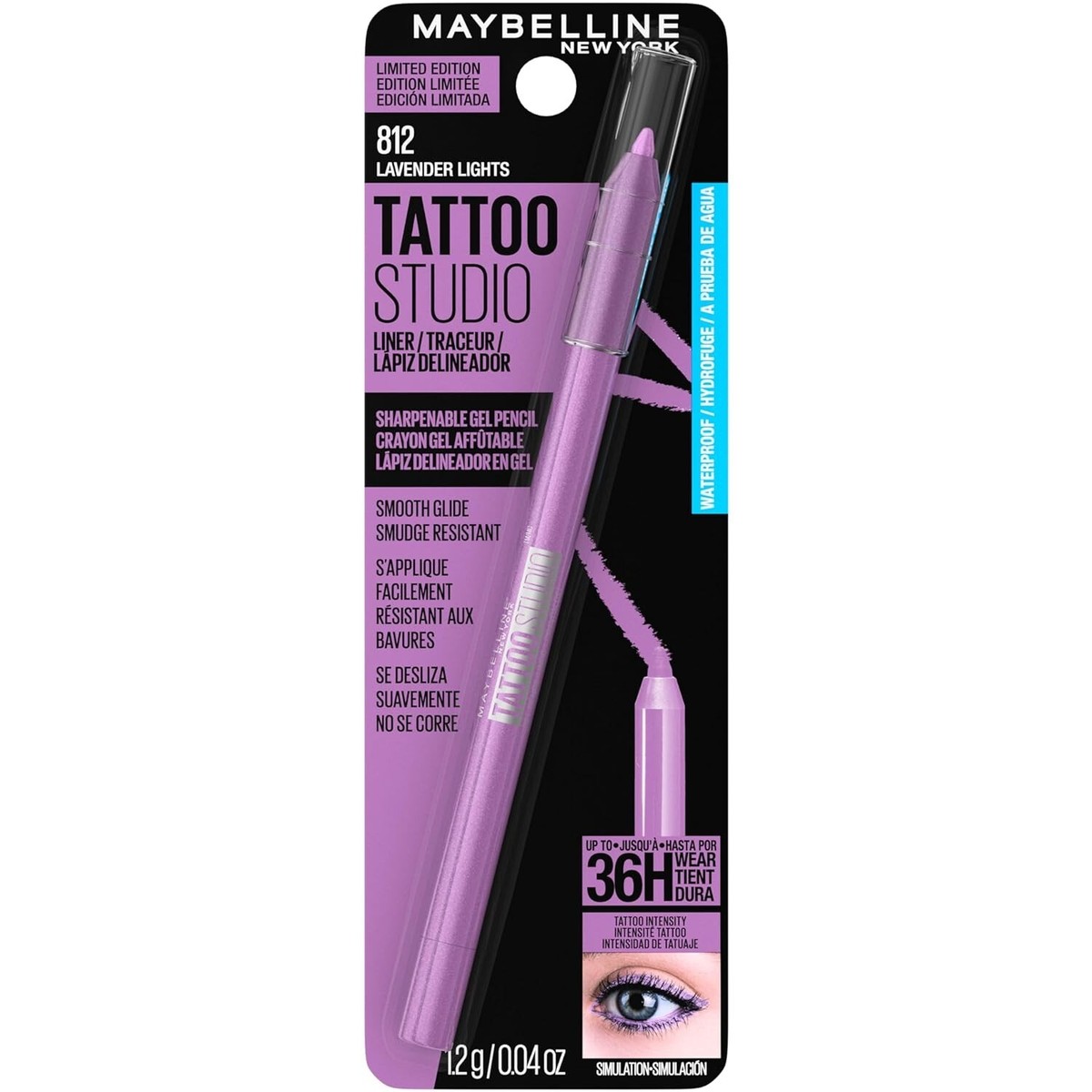 MAYBELLINE Tattoo Studio Eye Liner LAVENDER LIGHTS 812 eyeliner