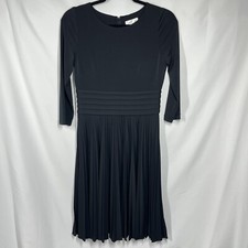 Eliza J Pleated Little Black Dress Women's 4 Quiet Luxury Capsule Wardrobe Basic