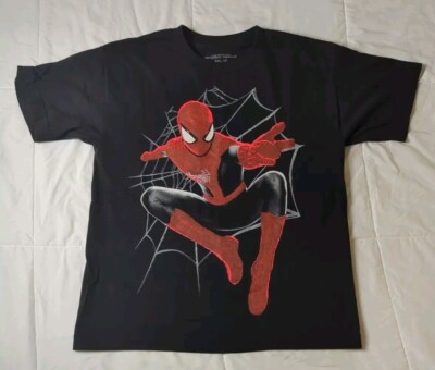 The Amazing Spiderman T-shirt Marvel Black w/Graphic Kids Size XXL