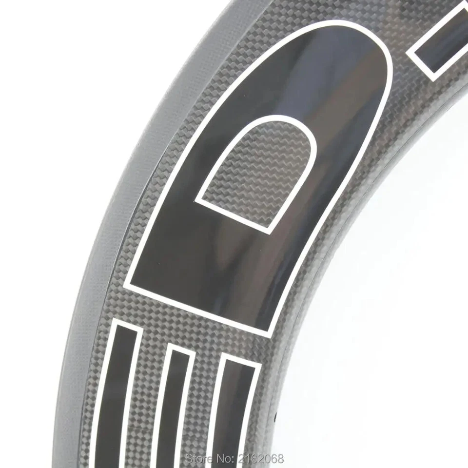 700C 50 60 88mm Deep Fixed Gear Road Bike Carbon Rims Tubular Clincher Tubeless - Image 3 of 4