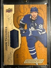2018-19 Upper Deck - Engrained Game Used Memorabilia John Tavares 1/5