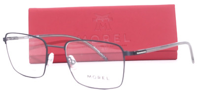 MOREL LIGHTEC 30247L GN09 MATTE BLACK METAL  AUTHENTIC EYEGLASSES 54-20 FRANCE!