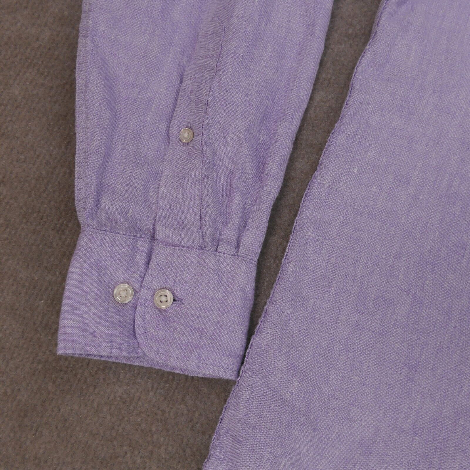 Charles Tyrwhitt Linen Shirt Men's Large Classic … - image 4