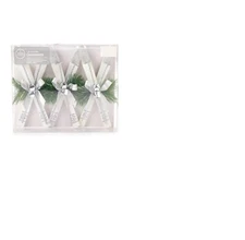 Winter Wonder Lane Crisscross Ski Wood Ornaments, 3-Pack 