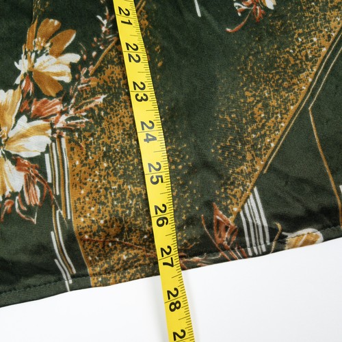 Vintage Montgomery Ward 70s Disco Shirt Men's Medium Daggar Collar Floral Mod - Picture 9 of 14