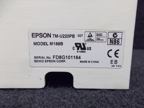 Epson TM-U220PB, Receipt Printer, dot-Matrix, Mod. M188B. #IK-505-02 - Picture 2 of 4