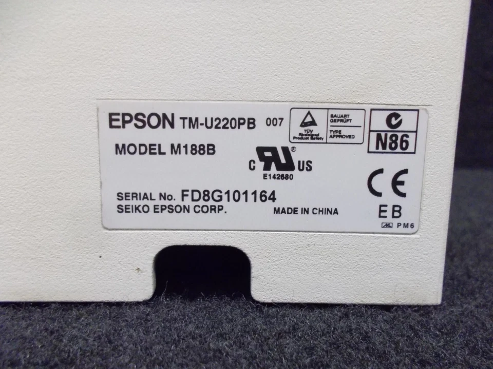 Epson Tm-U220pb, Cash Printer, Matrix Printer, Mod. M188b. #IK-505-02 - Image 2 of 4