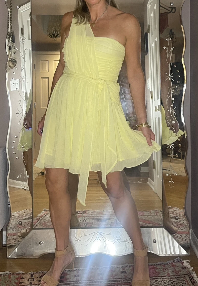 yellow chiffon dress