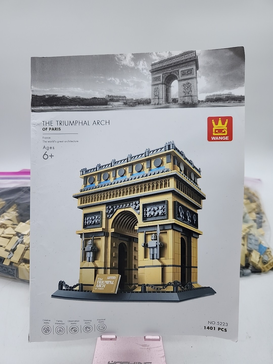 Wange Blocks World Famous Architecture THE TRIUMPHAL ARCH OF PARIS-France Toys