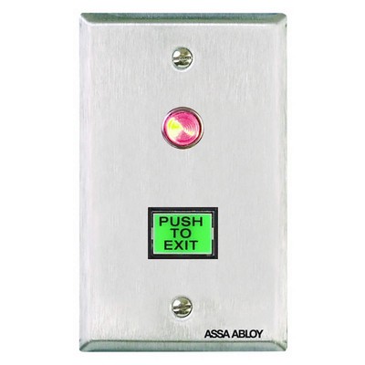 SECURITRON PB3E Push to Exit Button,Wall Mounted 5LAA5