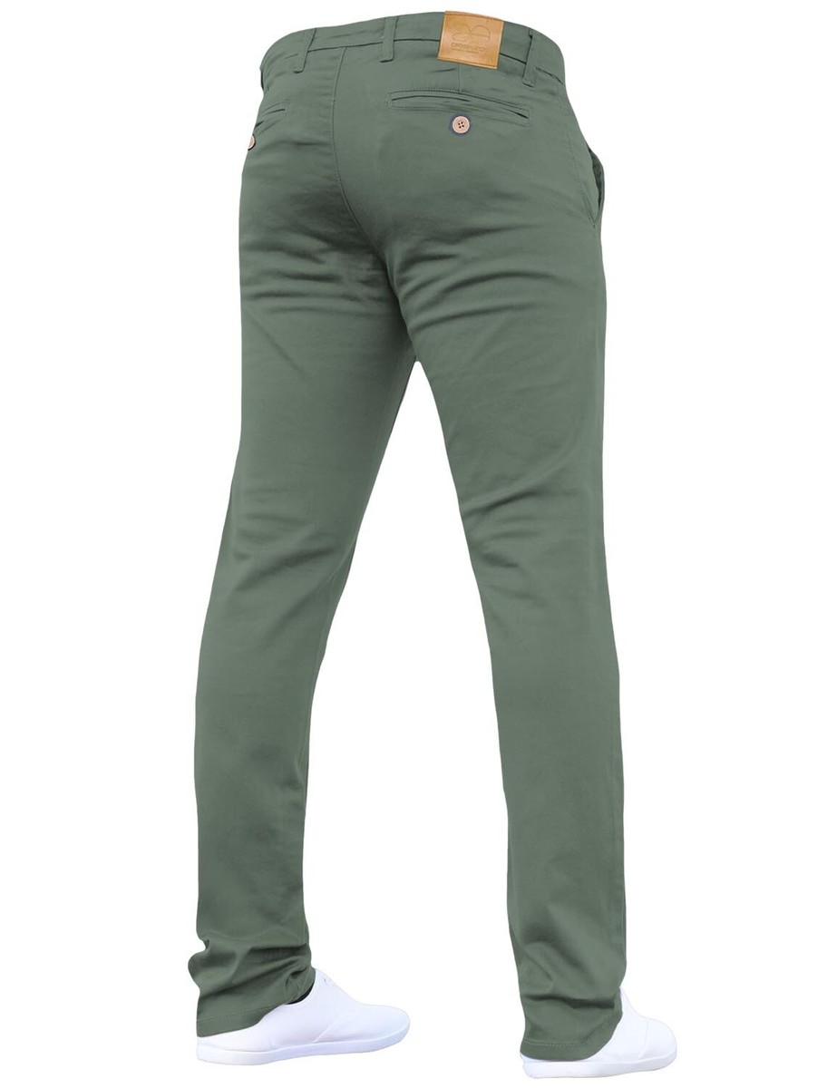 CROSSHATCH Mens Stretch Chinos Designer Casual Work Cheap CROSSHATCH Mens Stretch Chinos Designer Casual Work Cheap