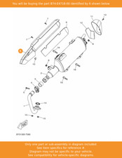 YAMAHA Protector, Muffler 1, B74-E4718-00 OEM CZD300-AX-MAX 300 ABS