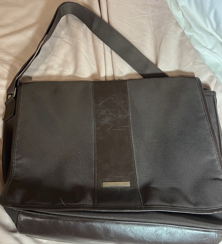 Calvin Klein Tan Messenger Laptop Bag Great Condition Brown Strap And Trim