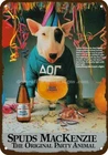 1985 Spuds MacKenzie & Budweiser Beer Vintage-Look DECORATIVE REPLICA METAL SIGN