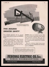 1944 Federal Electric Co. Chicago Photo Cleveland Fire Department Truck Print Ad