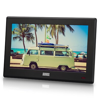 10'' Tragbar HD TV DVB-T2 MPEG4 H.265/HEVC LCD Fernseher August DA100D