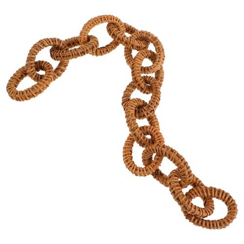 Rattan Woven Chair Natural Materials Wicker Ring Chain Decorative Chains