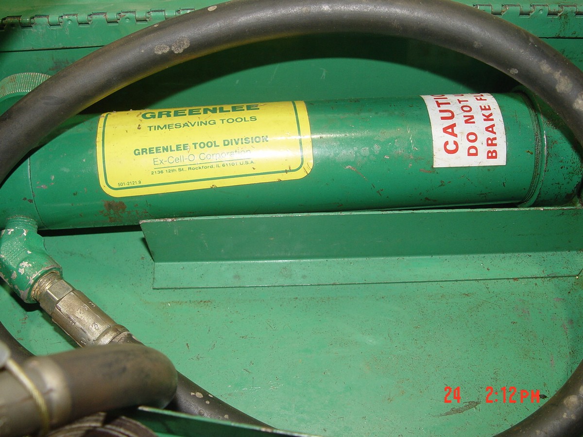 Vintage Greenlee No. 7306 Knockout Punch Driver Set 767 Hydraulic