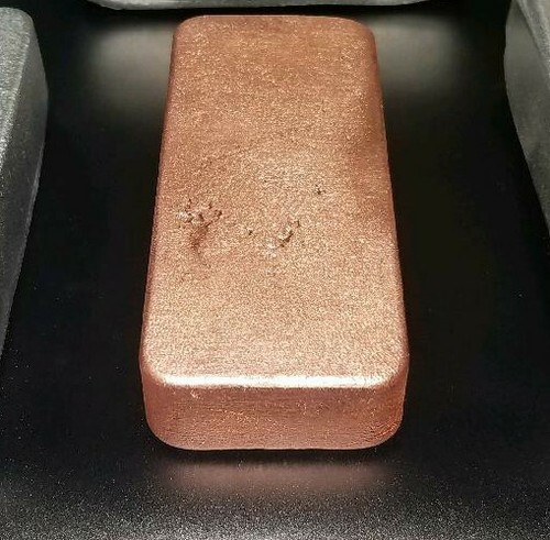 Copper Bar Ingot 1 pound  .999 Pure CU INVESTMENT hand poured xray certified - Picture 4 of 5