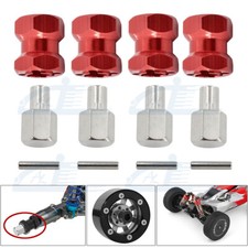 4pcs 12mm Wheel Hex Hub Adapter 15mm Extension For 1/10 RC Crawler SCX10 D90 Red