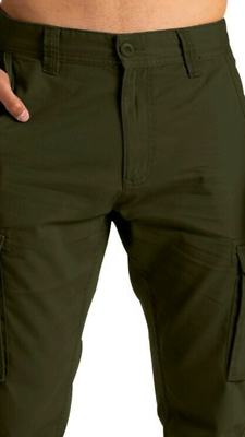 Herren Cargohose Lang - Elastische Jogginghose Mit Taschen In Regular Fit