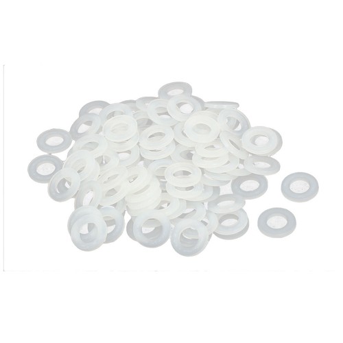 100 Entretoises/Rondelles Plates En Nylon M3 X 6mm X 1mm - Isolantes Blanc - Uxcell