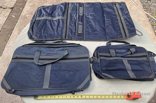 Vintage PIERRE CARDIN Nylon Garment Cover Carry On Business Bag Set Of 3