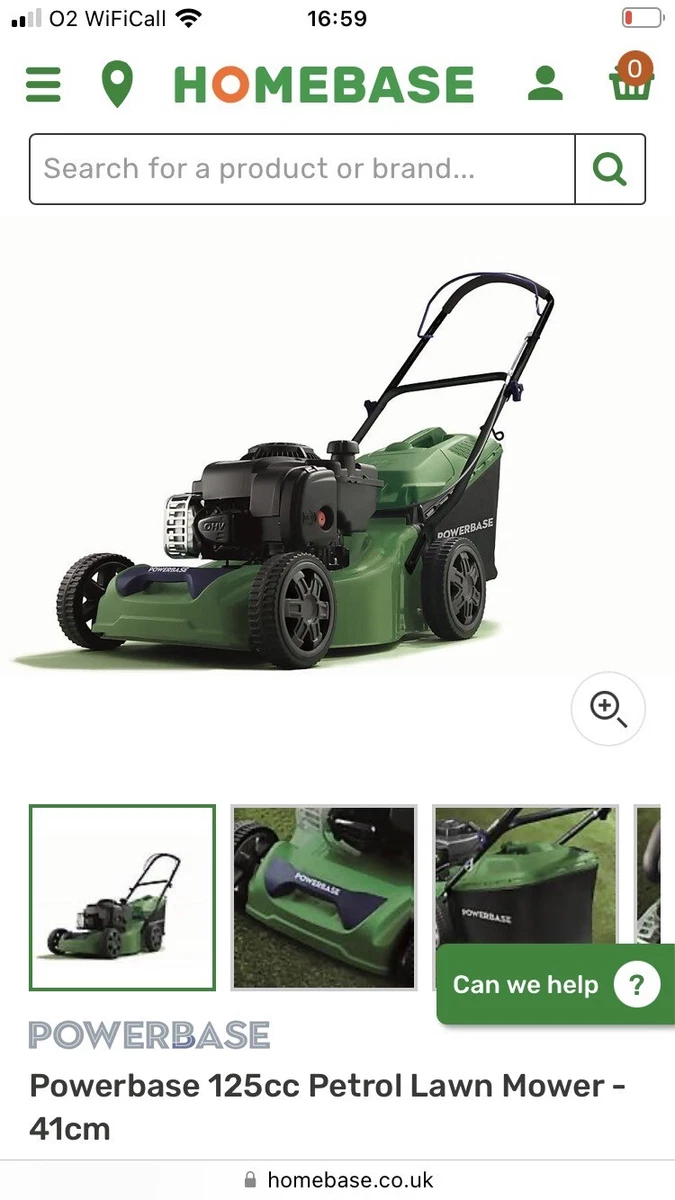 Homebase petrol mowers cheap