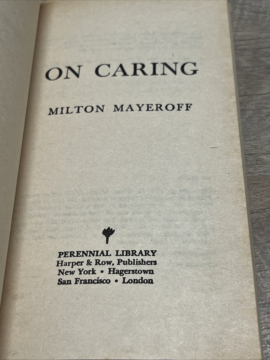 On 節約 Caring William Morrow Paperbacks Mayeroff, Milton On