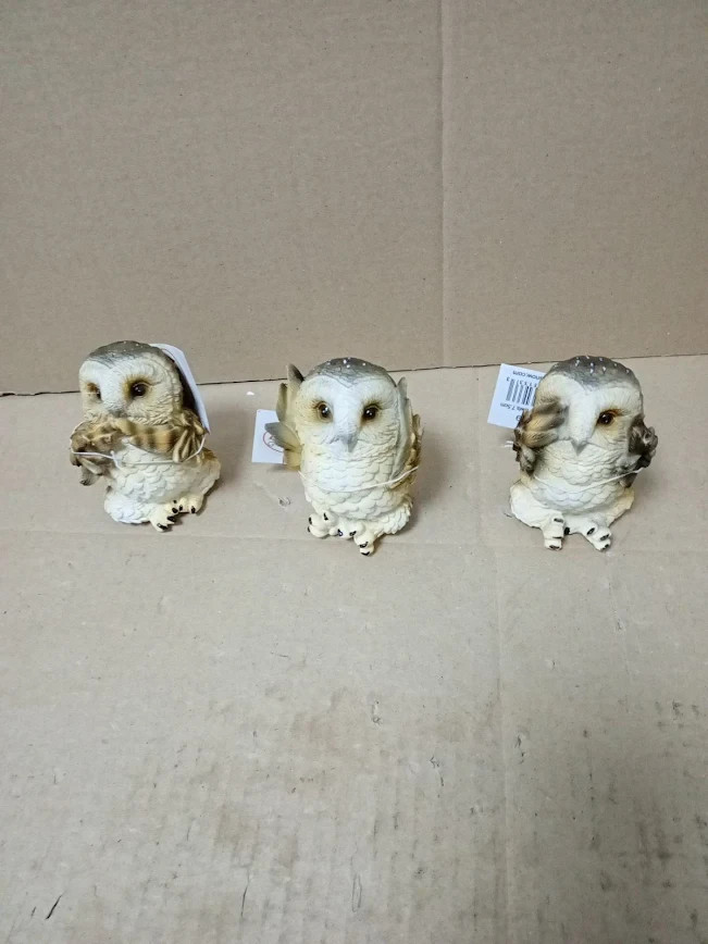 Nemesis Now Three Wise Brown Owls Figurines 7.5cm New
