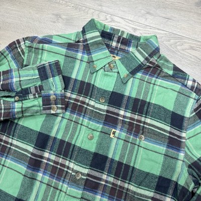 Buffalo Jackson Trading Co Mint Green Flannel Shirt Men s Sz S Outdoor Hike