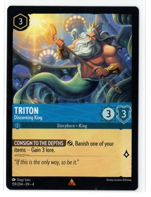 #ad Disney Lorcana Ursula#x27;s Return Triton 159 204 Rare NON FOIL $1.19