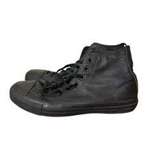Converse Chuck Taylor All Star Shoes Mens 7 Womens 9 Black Leather High Top