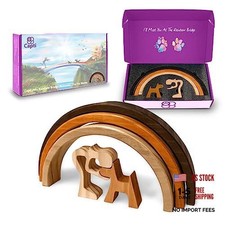Rainbow Bridge Dog Memorial Gifts, Cat Memorial Gifts - I'll Meet Dog and Woman