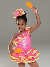 Dance Costume Small Child Neon Revolution RC17120 Jazz Tap Latin Musical Neon