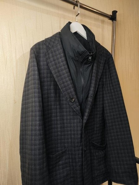 Herren Etro Sakko Grau Wolle 40 /L / 48