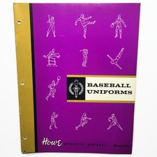 Vintage 1967 Howe Athletic Apparel Baseball Uniform Dealers Catalog - Memphis TN