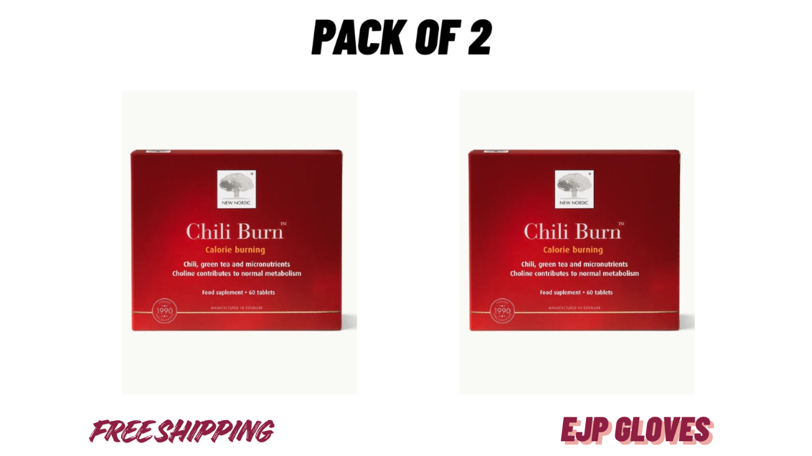 New Nordic Chili Burn | Calorie Burning | Pack of 2 | 60x2=120 Tablets