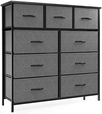 Comoda De Madera Cajoneras para Ropa Ropero Con 9 Cajones Muebles Cuarto Grande