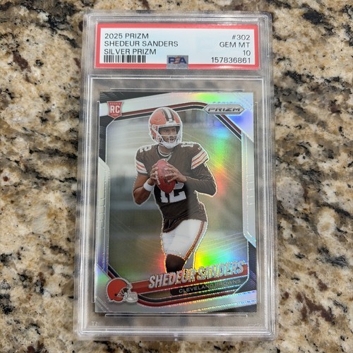 2025 Panini Prizm - Rookies Shedeur Sanders #302 Silver Prizm (RC) - PSA 10