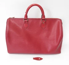 Authentic Louis Vuitton Epi  Speedy 35 Handbag F#47416
